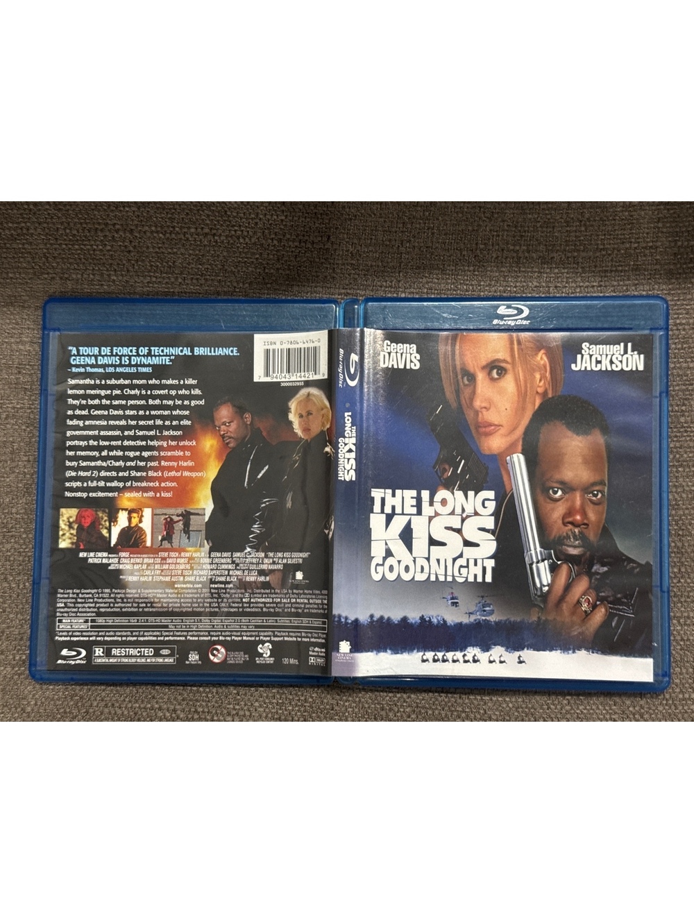 The Long Kiss Goodnight (Blu-ray Disc, 1996, Geena Davis, Samuel L Jackson, OOP)